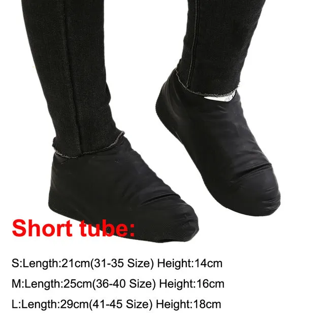 1 Pair Reusable Latex Waterproof Rain Shoes Covers Slip-resistant Rubber Rain Boot Overshoes S/M/L Shoes Accessories