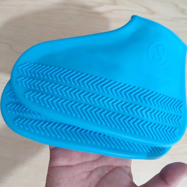 1 Pair Reusable Latex Waterproof Rain Shoes Covers Slip-resistant Rubber Rain Boot Overshoes S/M/L Shoes Accessories