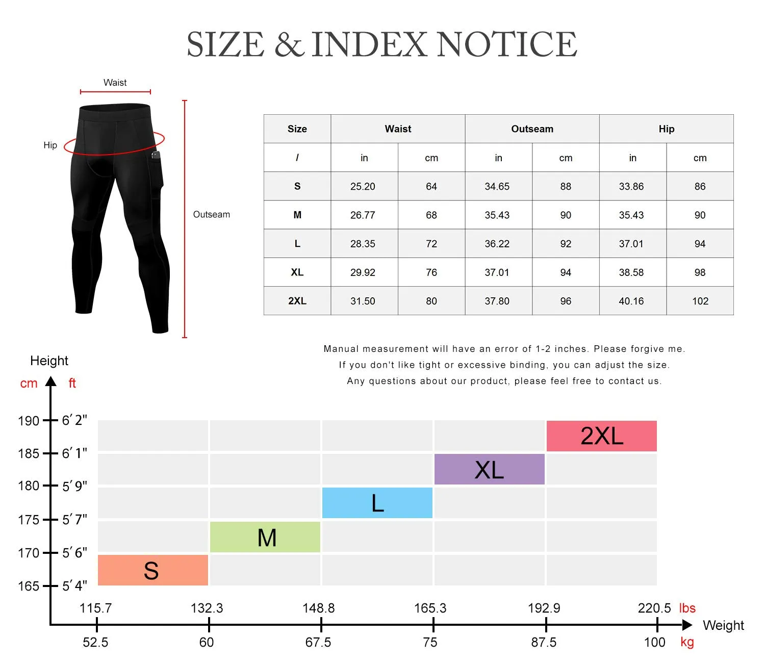 2 Pack Men's Compression Pants Workout Athletic Gym Leggings