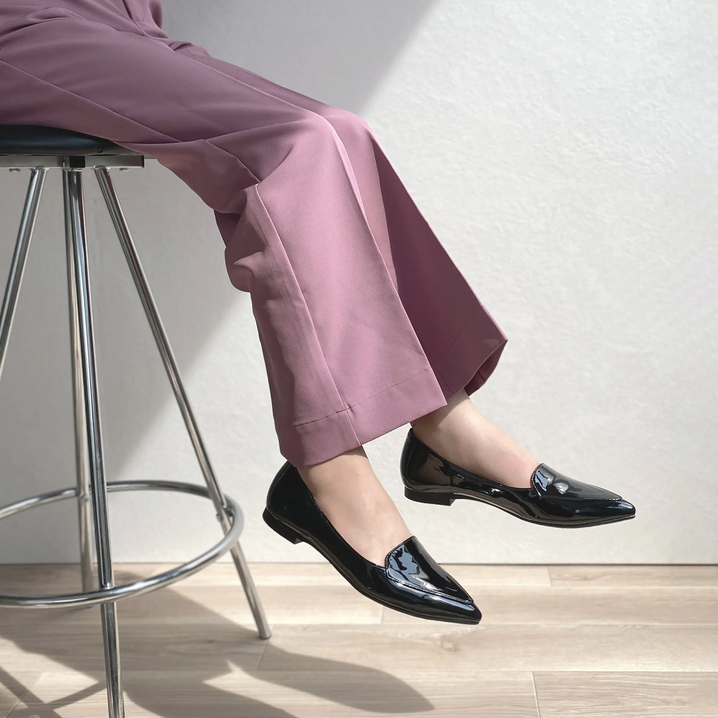 2024: For both sunny and rainy days/Opera Flat Shoes (4783) Black E