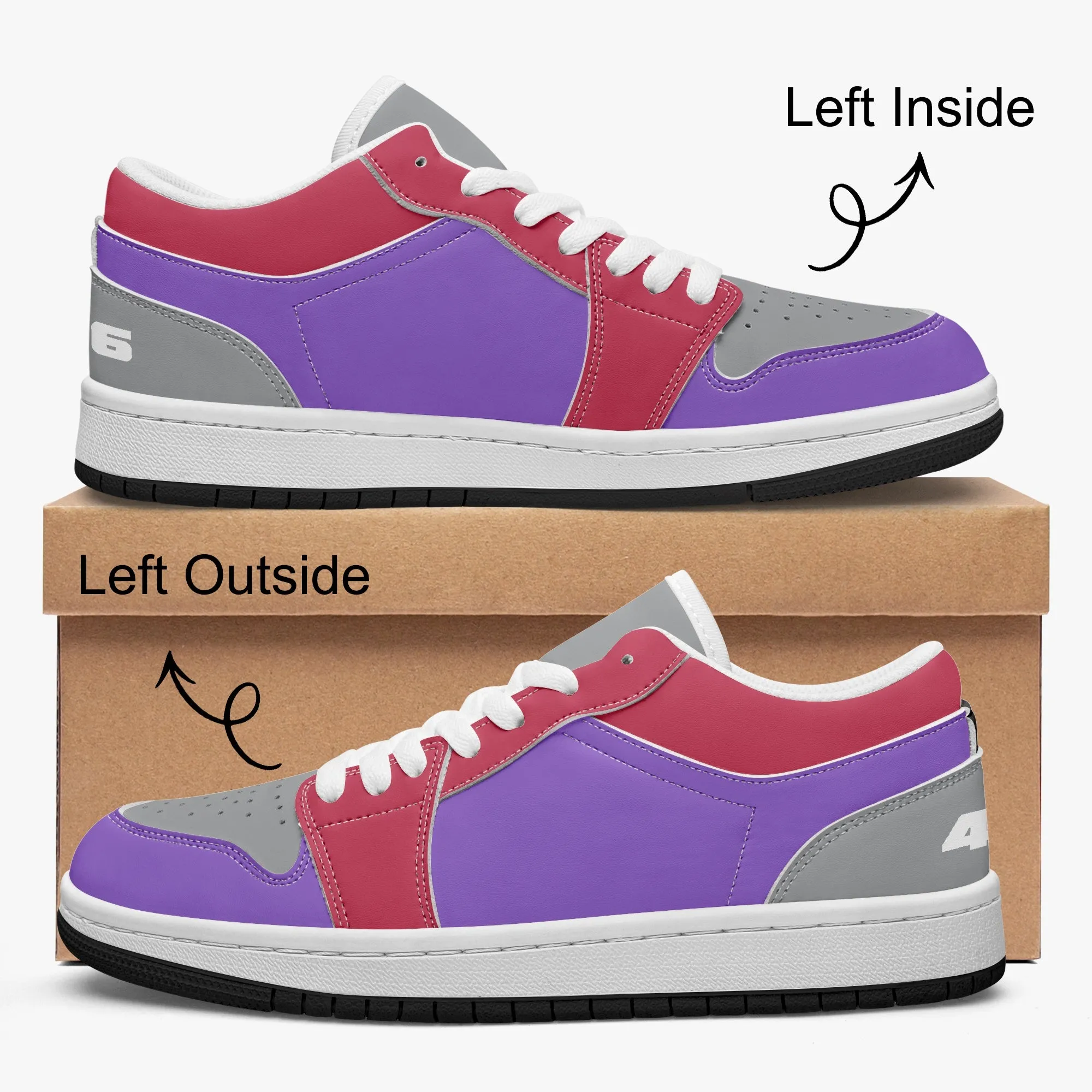 416 Retro Men's Low-Top Leather Basketball Shoes by Niche Era