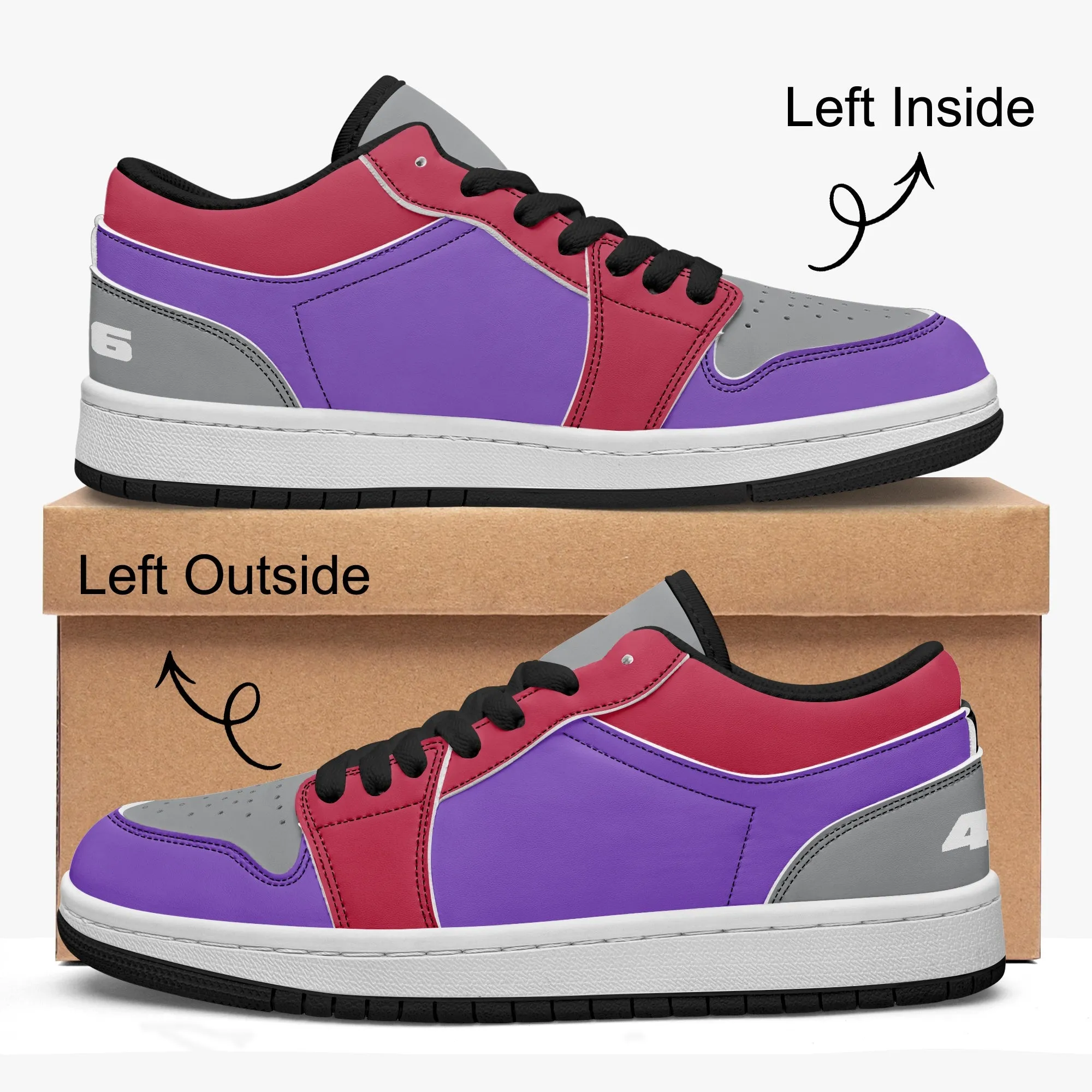 416 Retro Men's Low-Top Leather Basketball Shoes by Niche Era