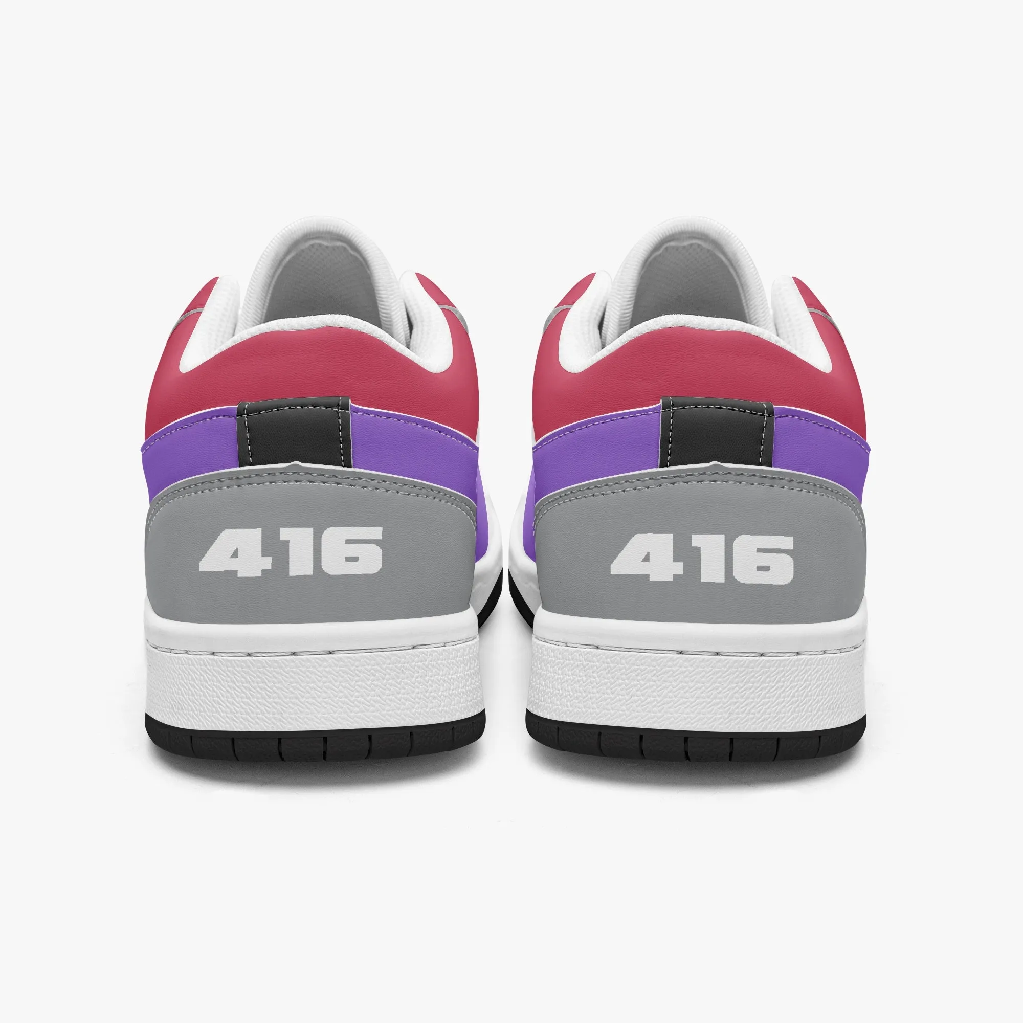 416 Retro Men's Low-Top Leather Basketball Shoes by Niche Era