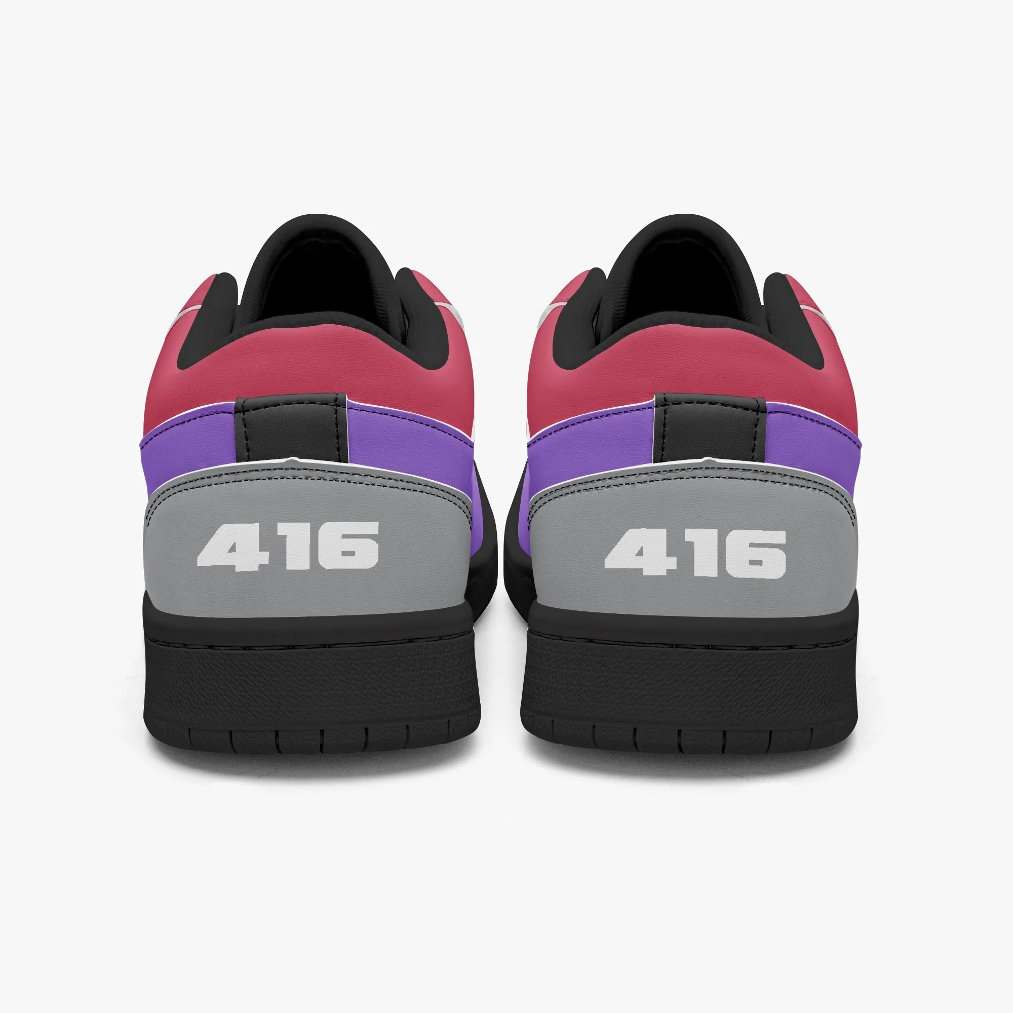 416 Retro Men's Low-Top Leather Basketball Shoes by Niche Era