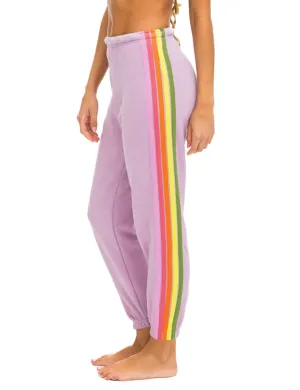 5 Stripe Sweatpants, Mauve/Pink Green