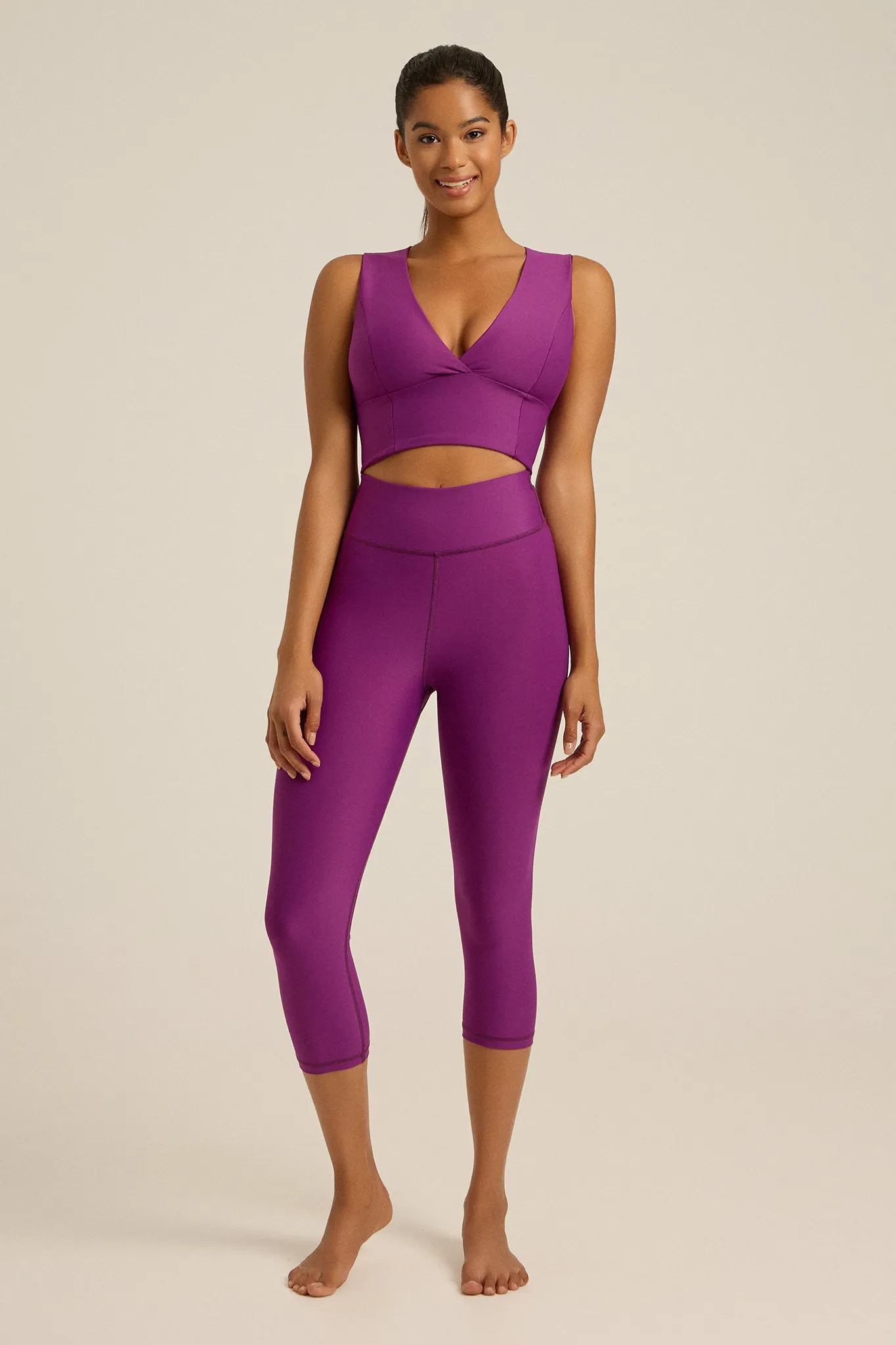 Aθλητικό crop κολάν DRY SHELL | Magenta