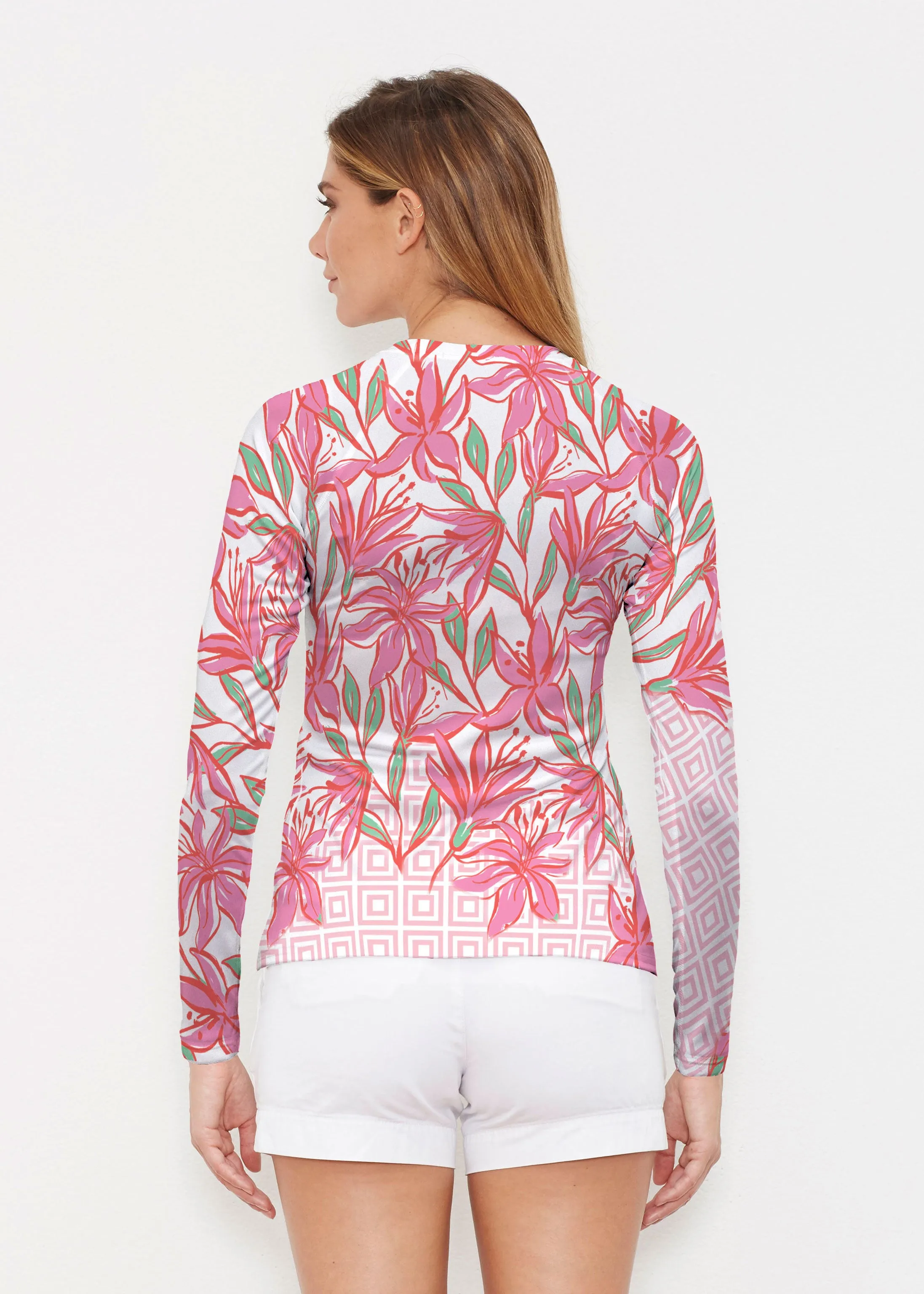 A lot of Lillies (8088) ~ Long Sleeve Rash Guard