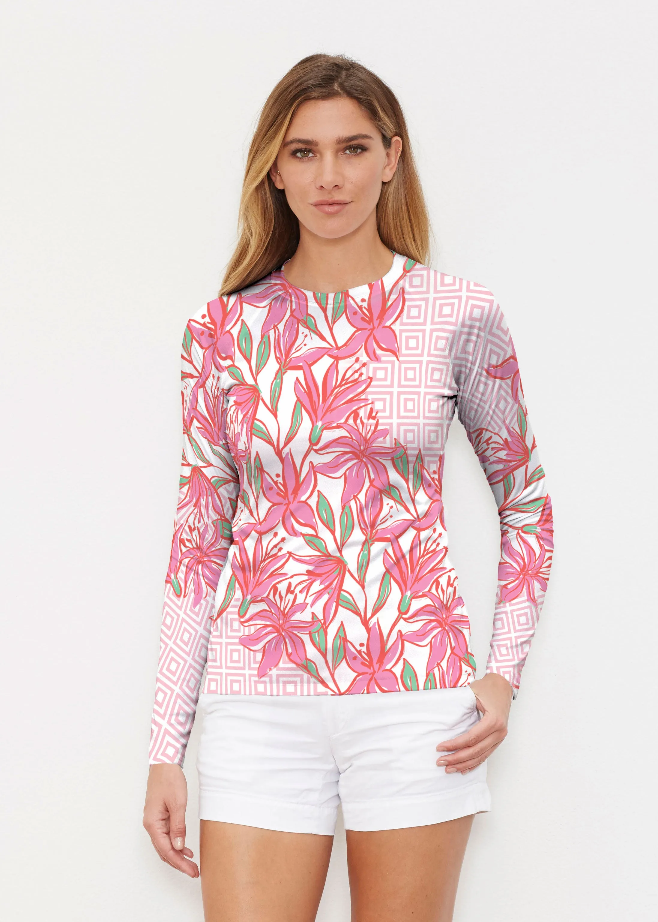 A lot of Lillies (8088) ~ Long Sleeve Rash Guard