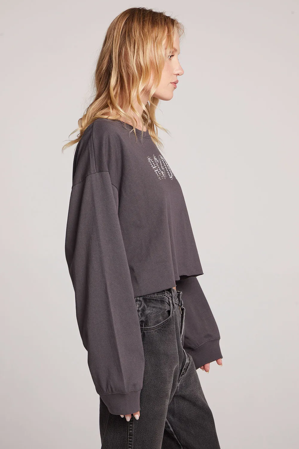 AC/DC Embellished Logo Long Sleeve