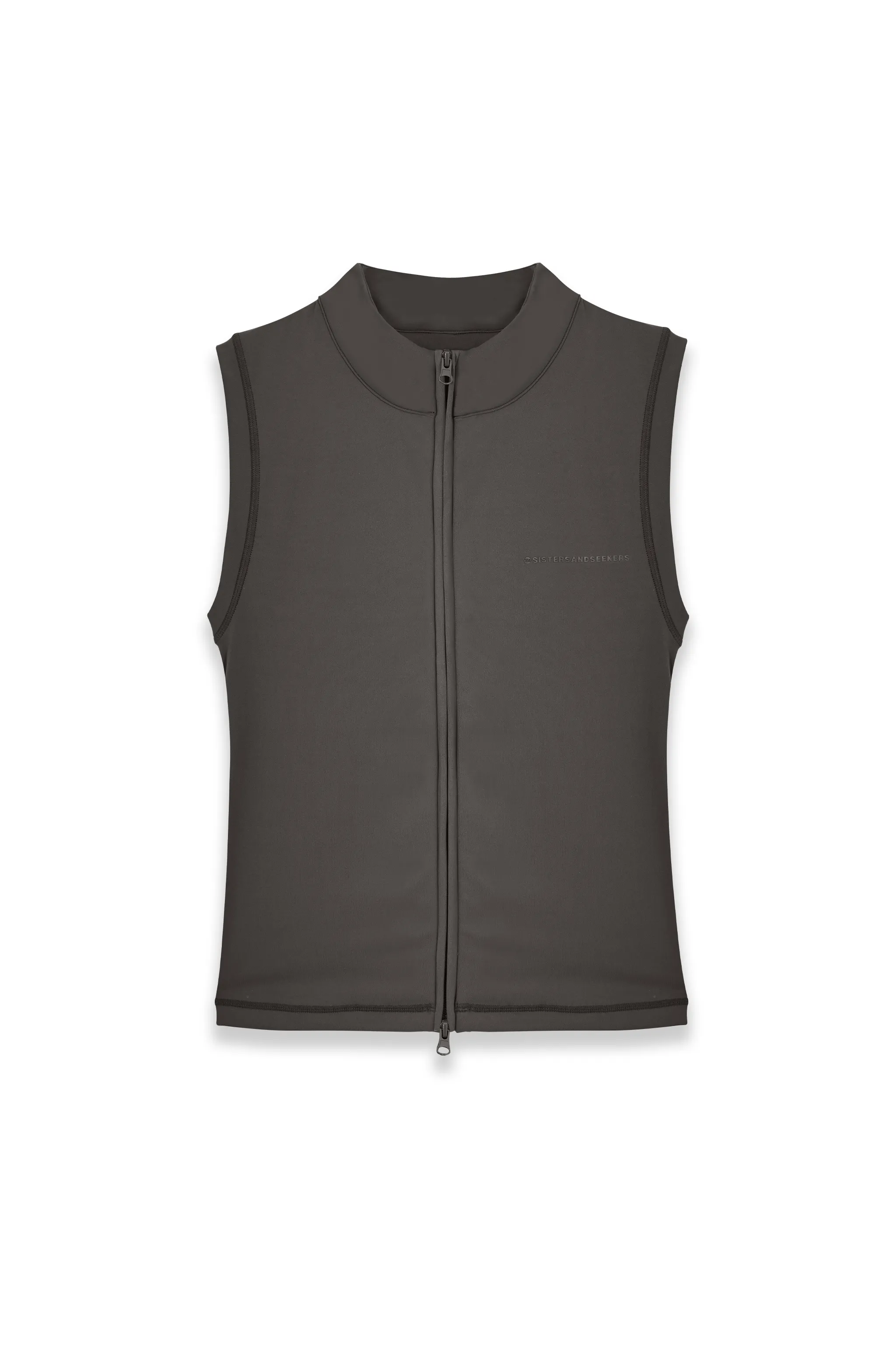 Active Dual Zip Top in Moose