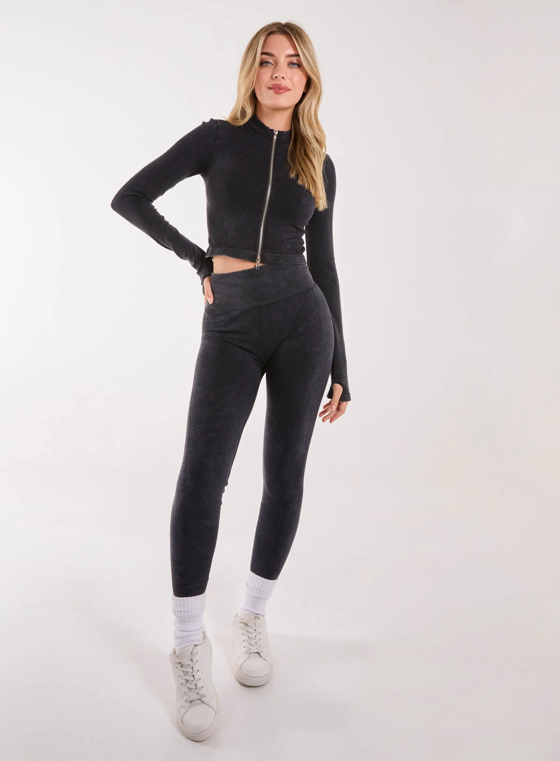 Active Rib Double  Zip Top