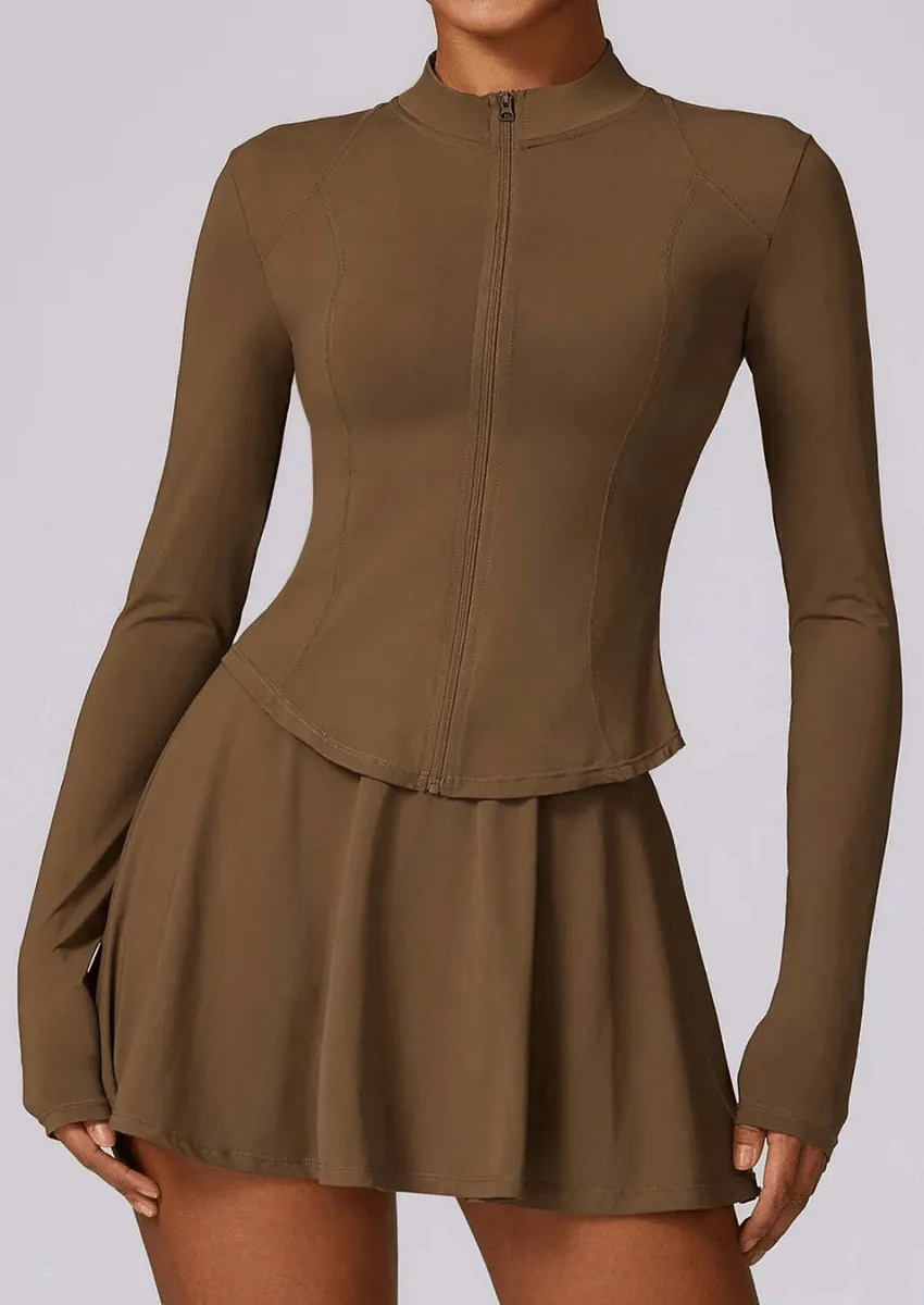 Activewear Long Sleeves and Skirt Set