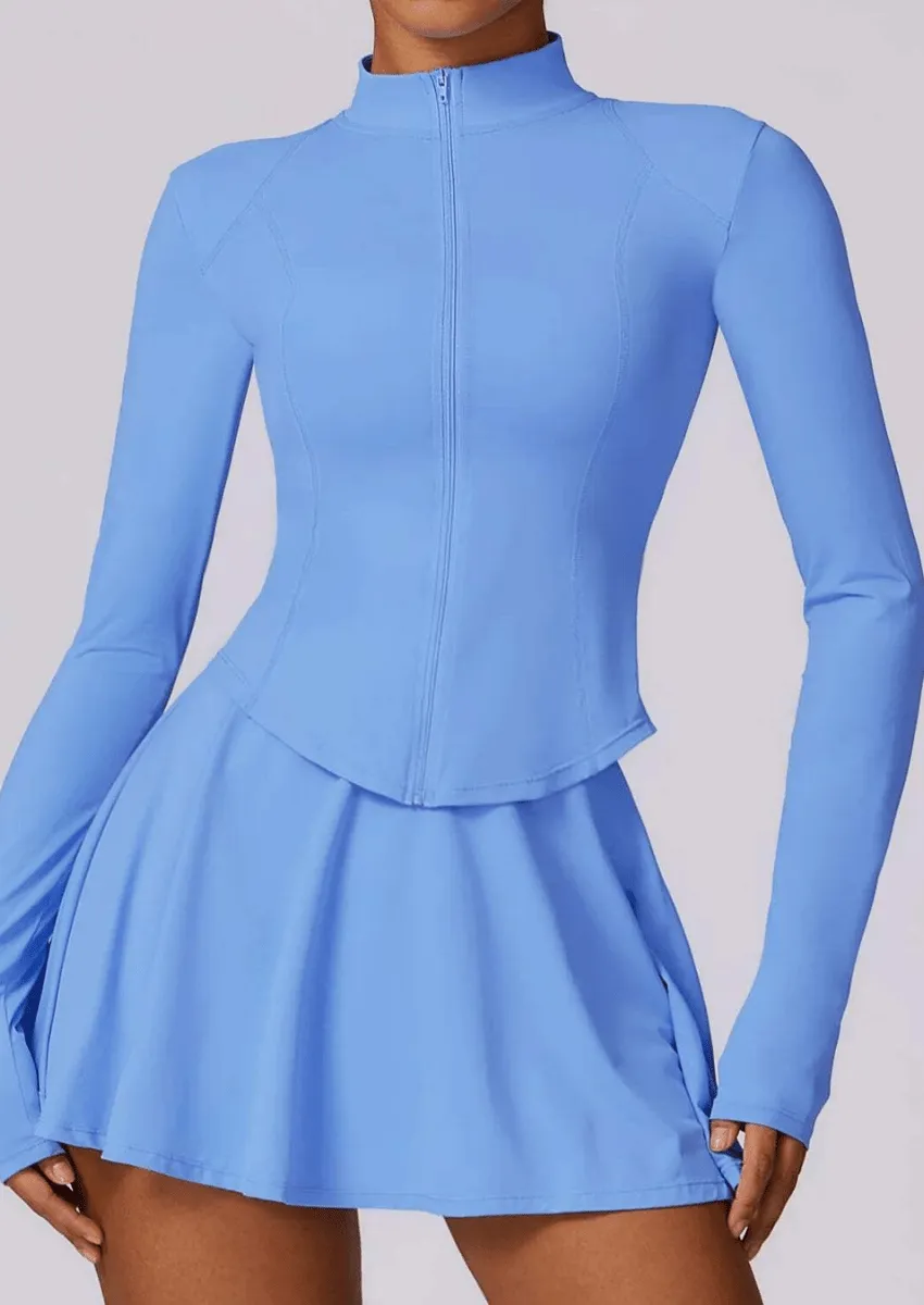 Activewear Long Sleeves and Skirt Set