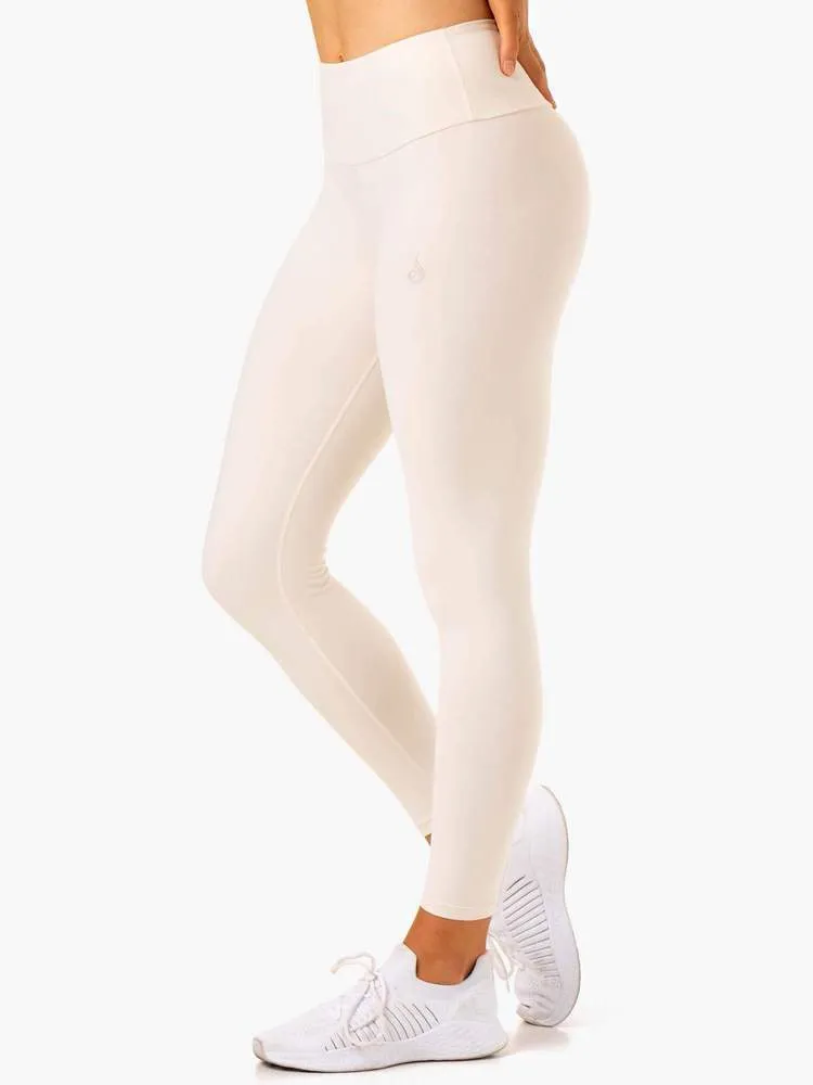 ADAPT HIGH WAISTED SCRUNCH LEGGINGS - IVORY