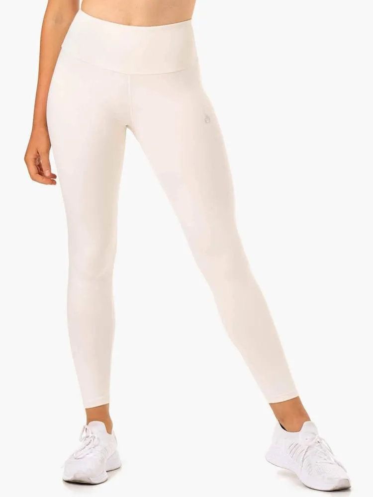ADAPT HIGH WAISTED SCRUNCH LEGGINGS - IVORY