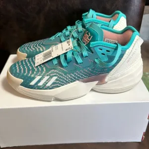 adidas Kids' D.O.N. Issue #4 Basketball Shoes: BLUE/OFF-WHITE: NEW IN BOX:SZ 6.5
