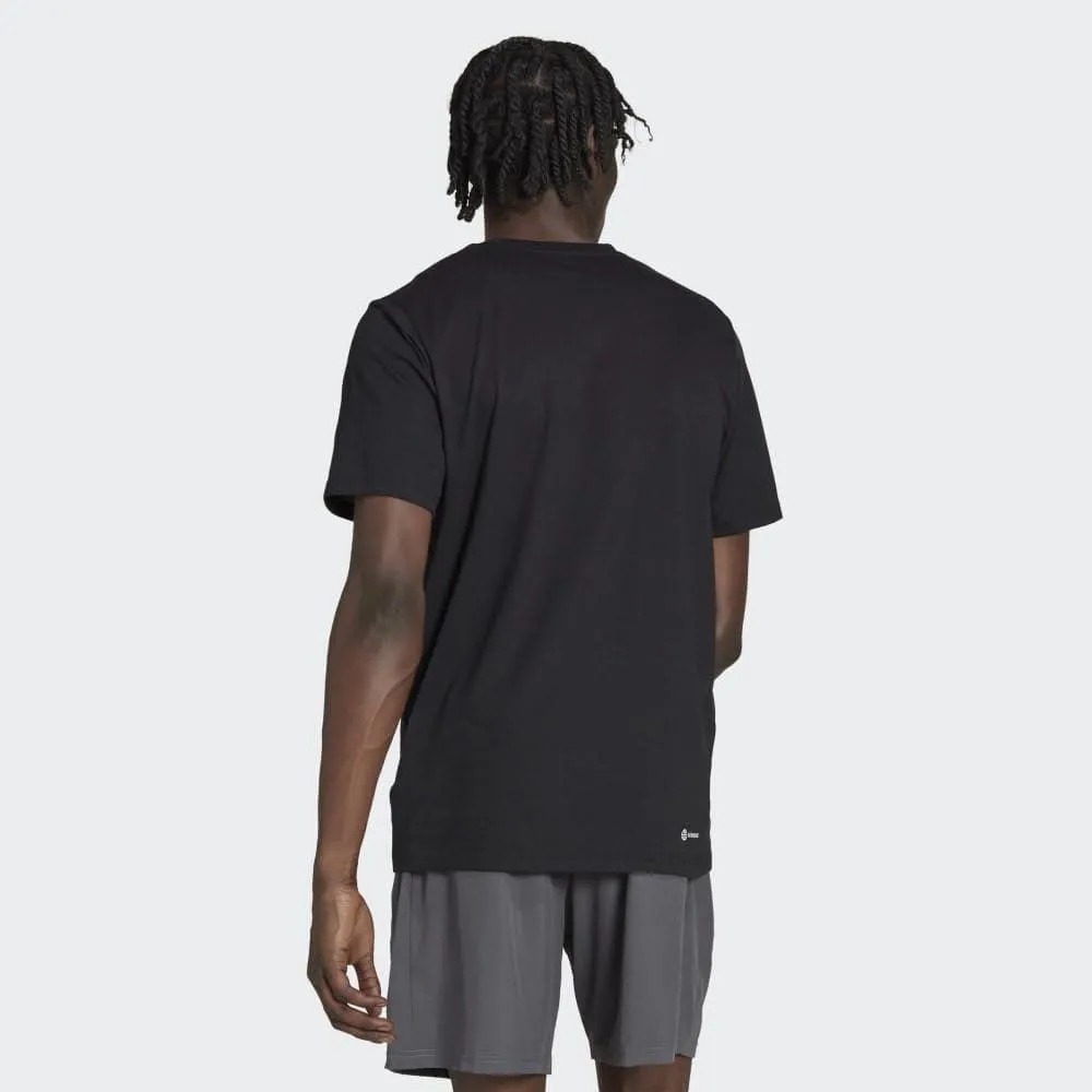 adidas Men's Essentials Feel Ready Training T-Shirt, Black/White