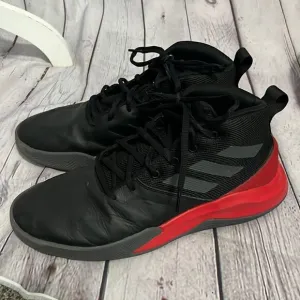 Adidas Own The Game Mens Basketball Shoes - Black Red - Size 9.5