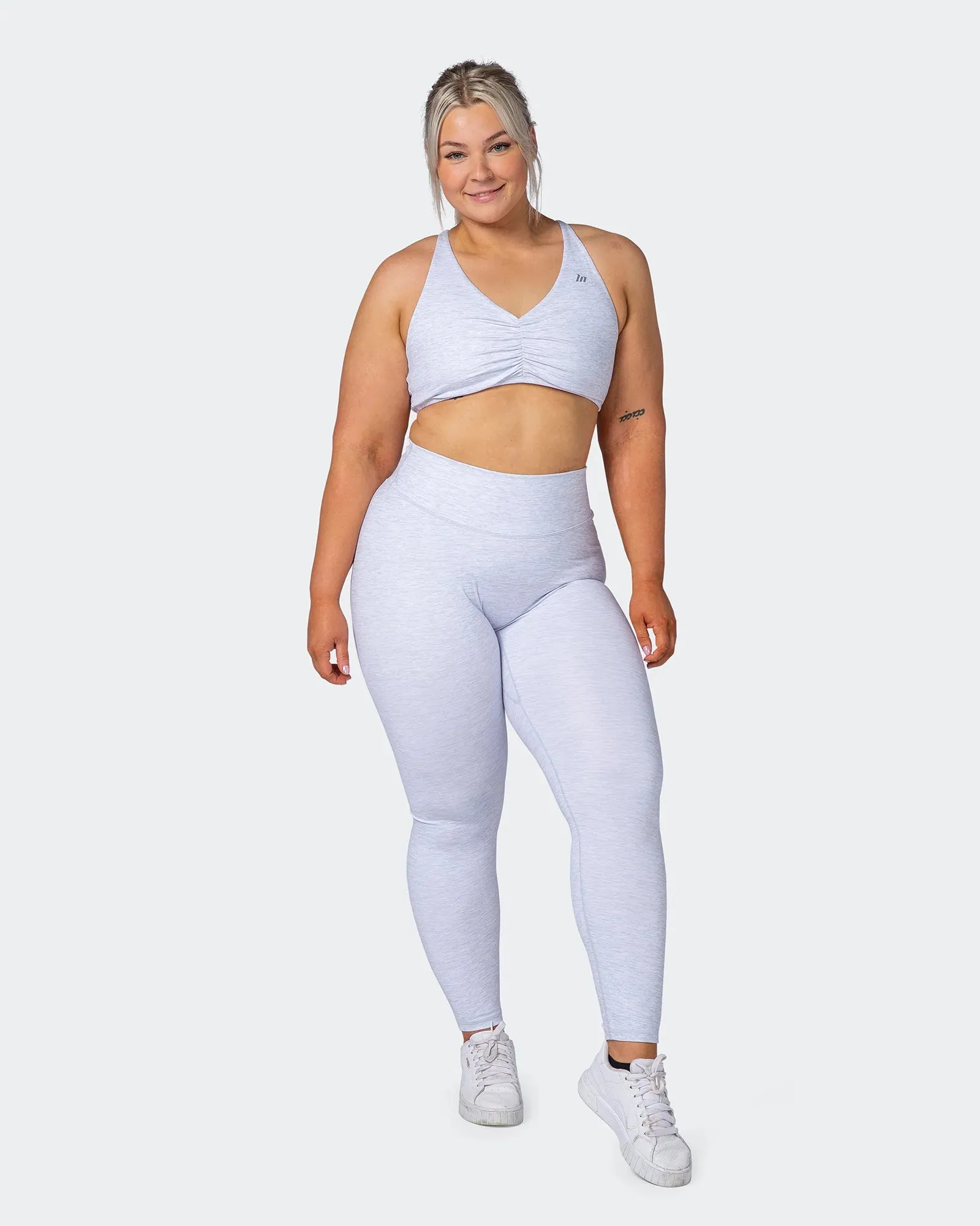 Align Bralette - White Grey Marl