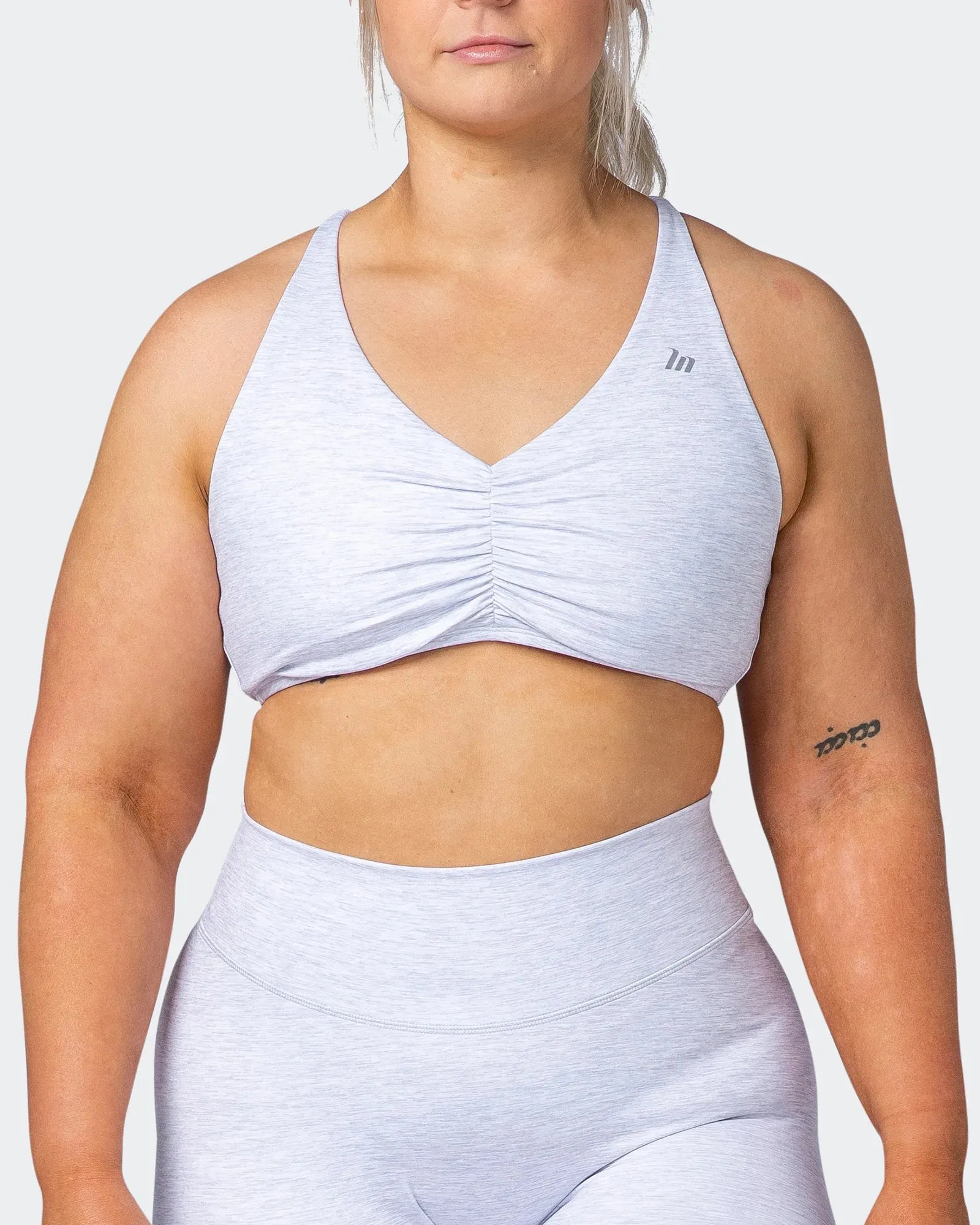 Align Bralette - White Grey Marl