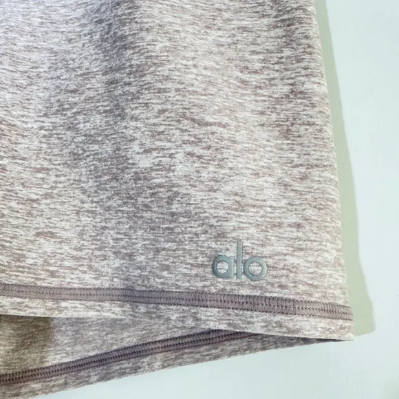 Alo Yoga Alosoft Aura High-Waist Carefree Short Lavender Dusk Heather Size S Gym