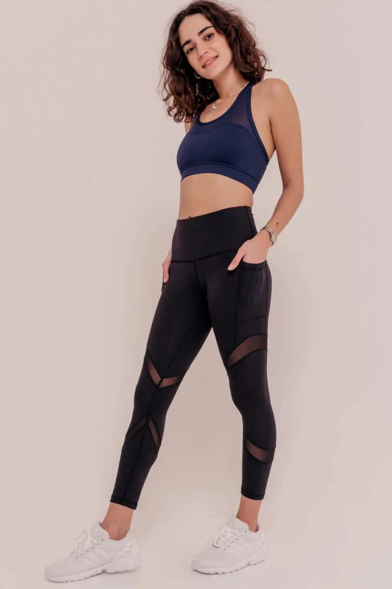 Angel Racerback Sports Bra - Dark Blue