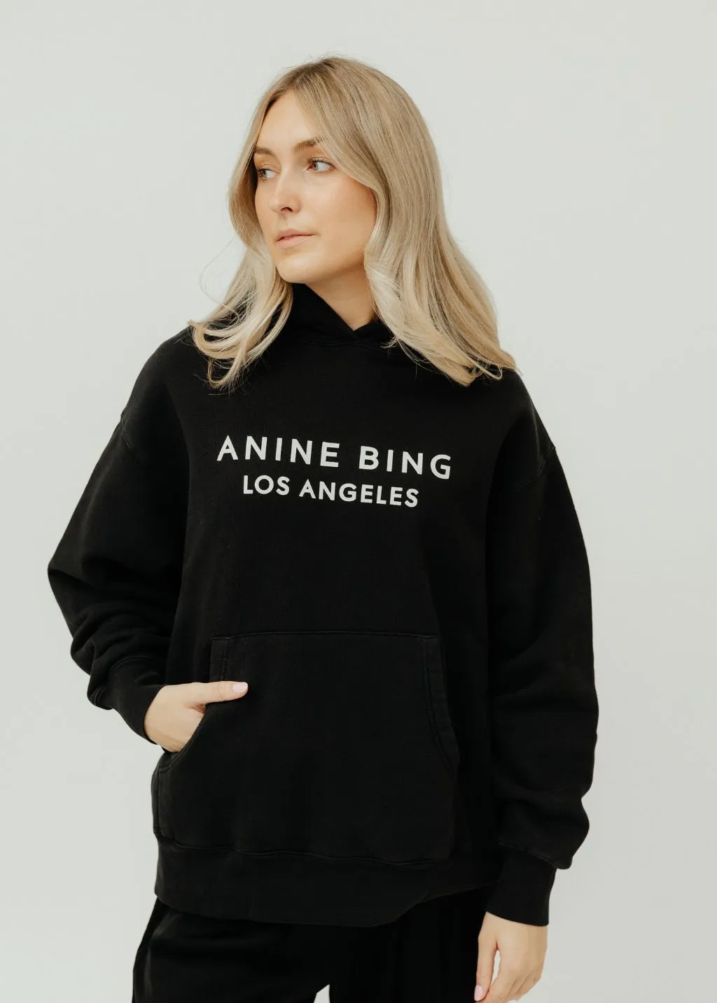 Anine Bing Alto Hoodie in Black