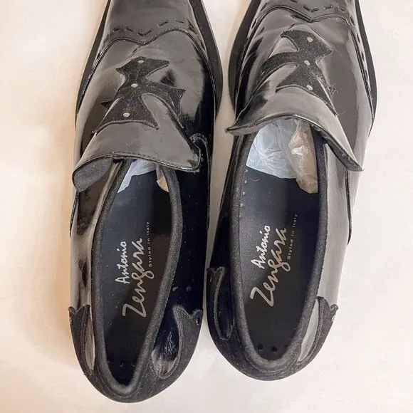 Antonio Zengara Cross Patent Men’s Dress Shoes 10