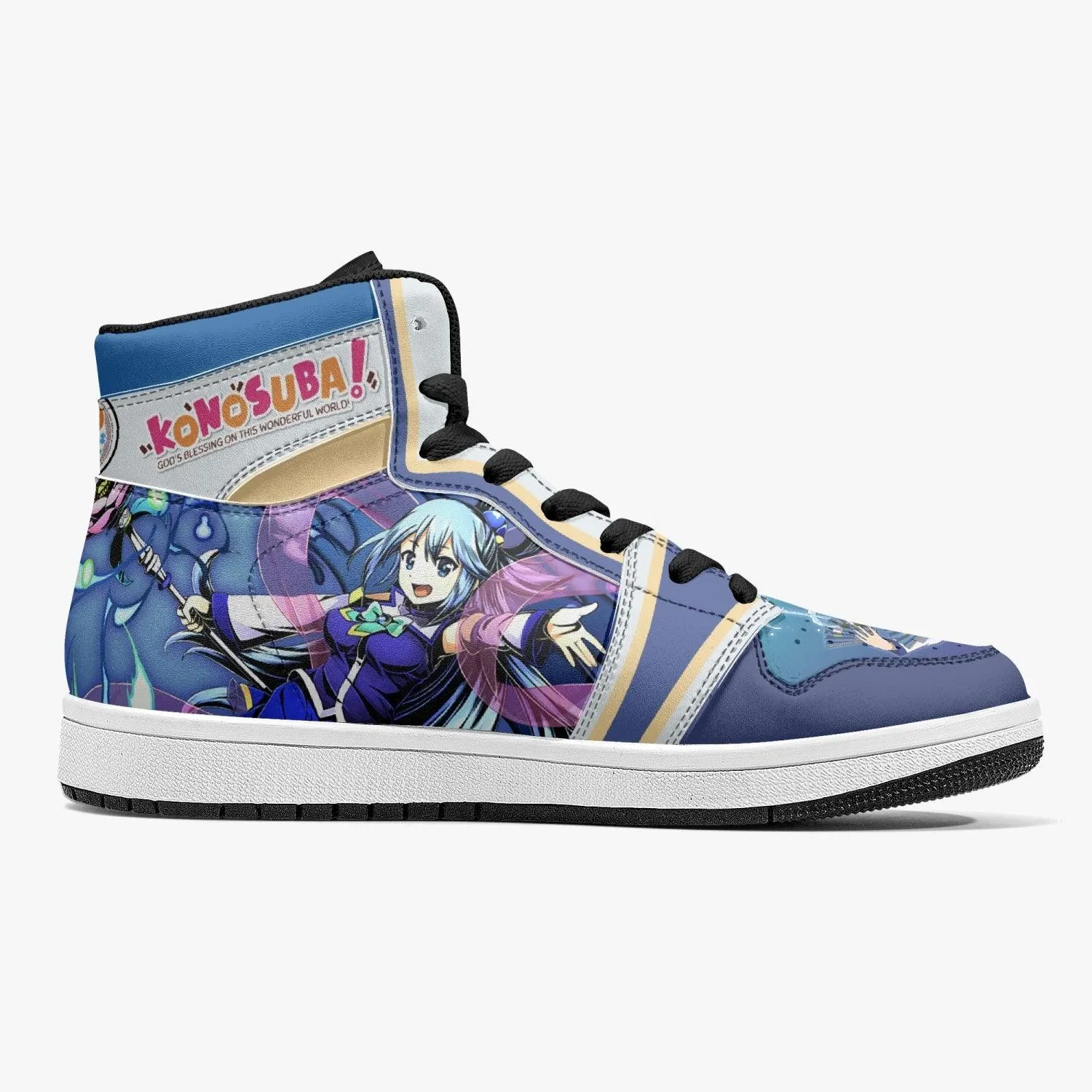 Aqua Konosuba Mid 1 Basketball Shoes