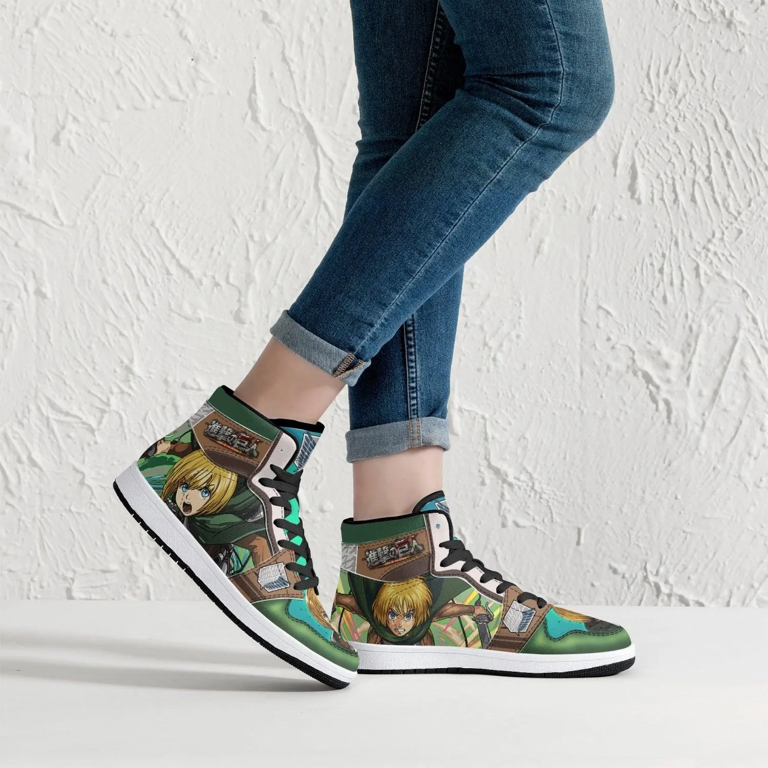 Armin Arlert Survey Corps Shingeki no Kyojin V2 Mid 1 Basketball Shoes