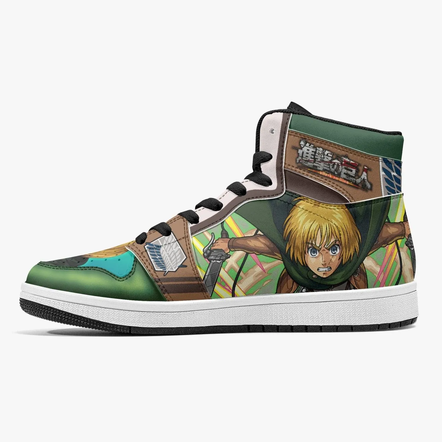 Armin Arlert Survey Corps Shingeki no Kyojin V2 Mid 1 Basketball Shoes