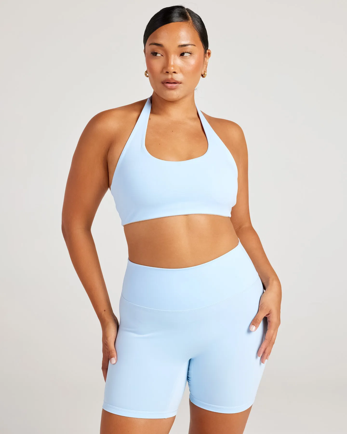 Aura Halter V2 Bra - Blue