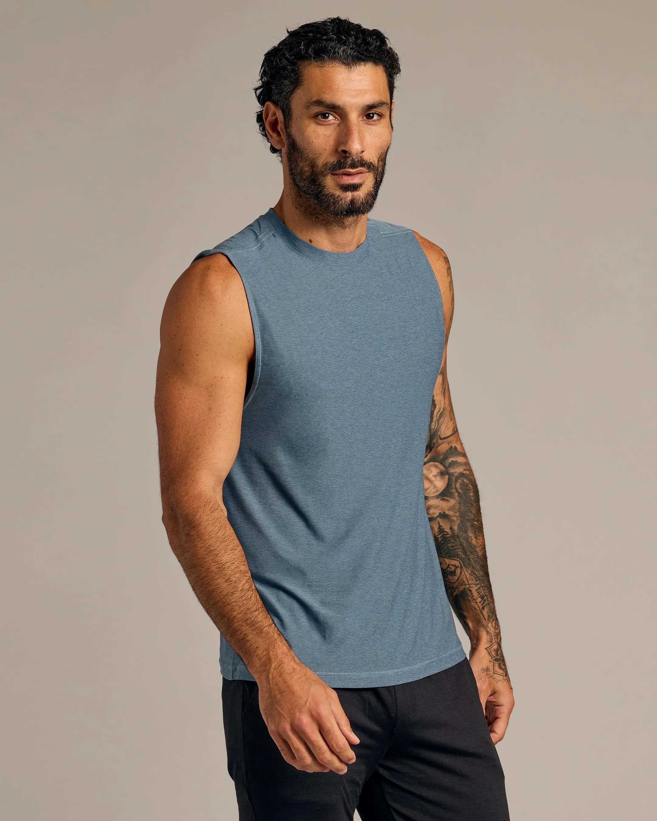 Baltic & Heather Navy Sleeveless Active Muscle Tee 2-Pack