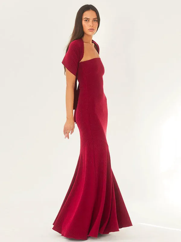 BerryBetty - Women's Breast-wrapped fish hemline shawl dress