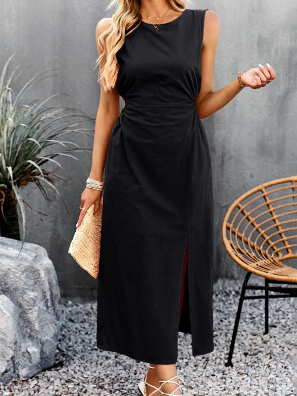 BerryBetty - Women's Summer Temperament Waistless Long Sleeveless Sundress