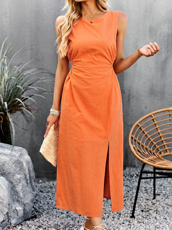 BerryBetty - Women's Summer Temperament Waistless Long Sleeveless Sundress