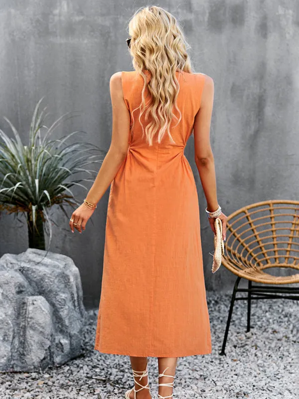BerryBetty - Women's Summer Temperament Waistless Long Sleeveless Sundress