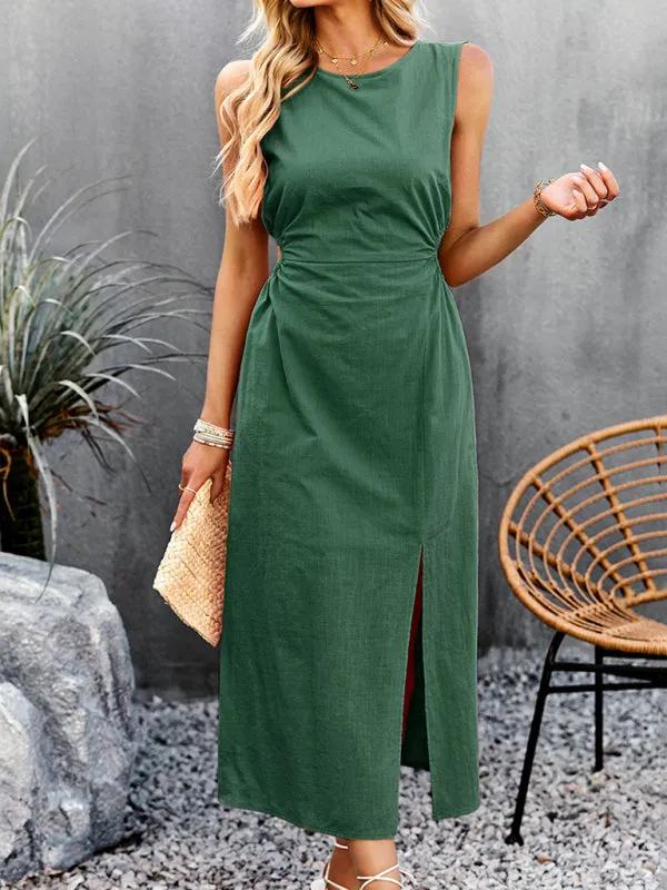 BerryBetty - Women's Summer Temperament Waistless Long Sleeveless Sundress