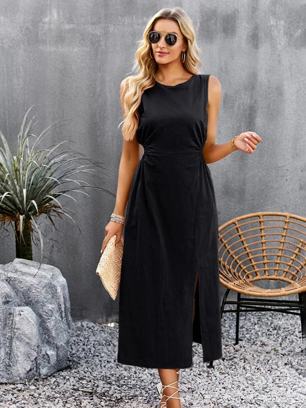 BerryBetty - Women's Summer Temperament Waistless Long Sleeveless Sundress