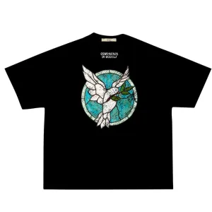Birds "Stained Glass" Onyx Oversized Ultra Premium S/S T-Shirt