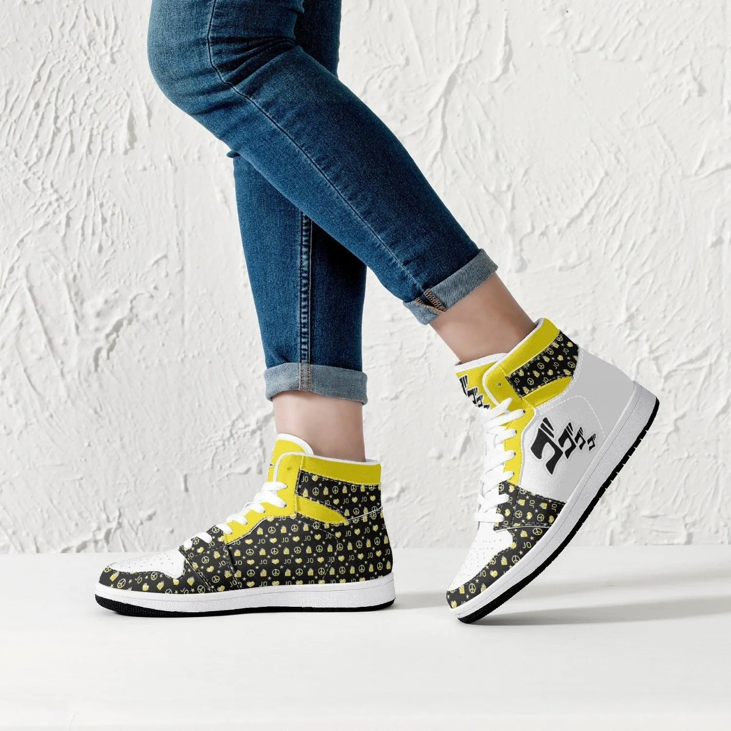 Bizarre Pattern Jojo's Bizarre Adventure Mid 1 Basketball Shoes