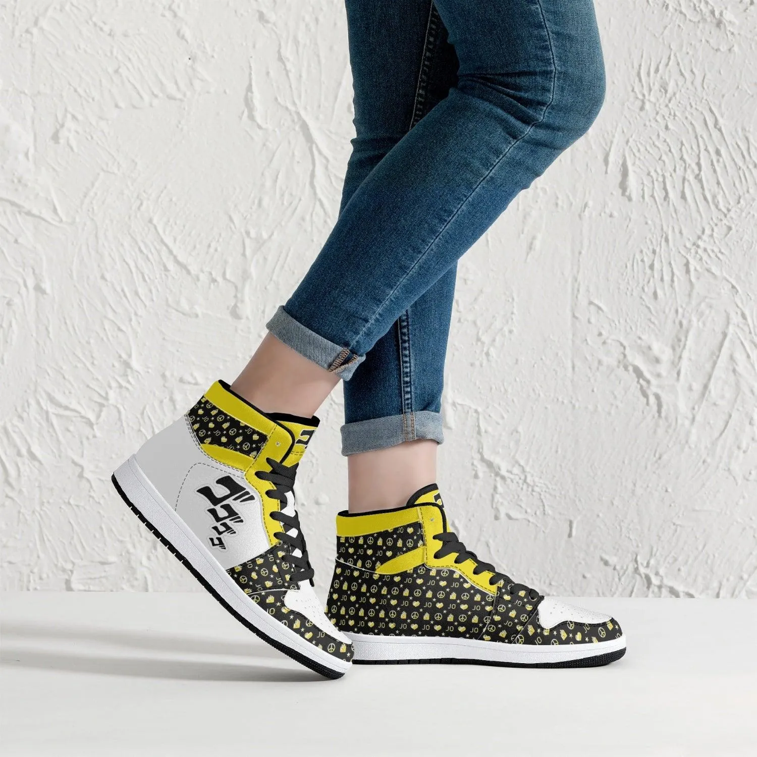 Bizarre Pattern Jojo's Bizarre Adventure Mid 1 Basketball Shoes