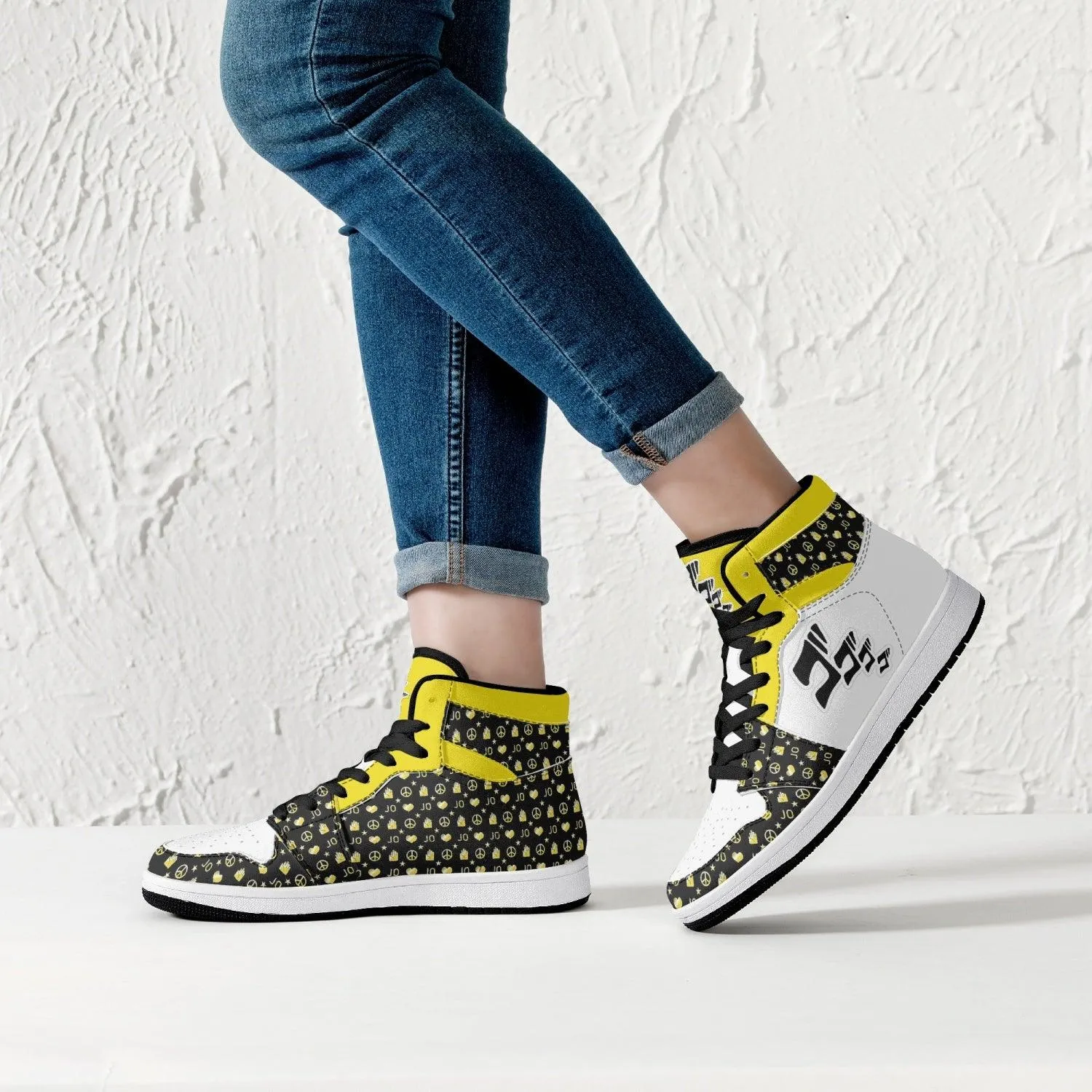 Bizarre Pattern Jojo's Bizarre Adventure Mid 1 Basketball Shoes