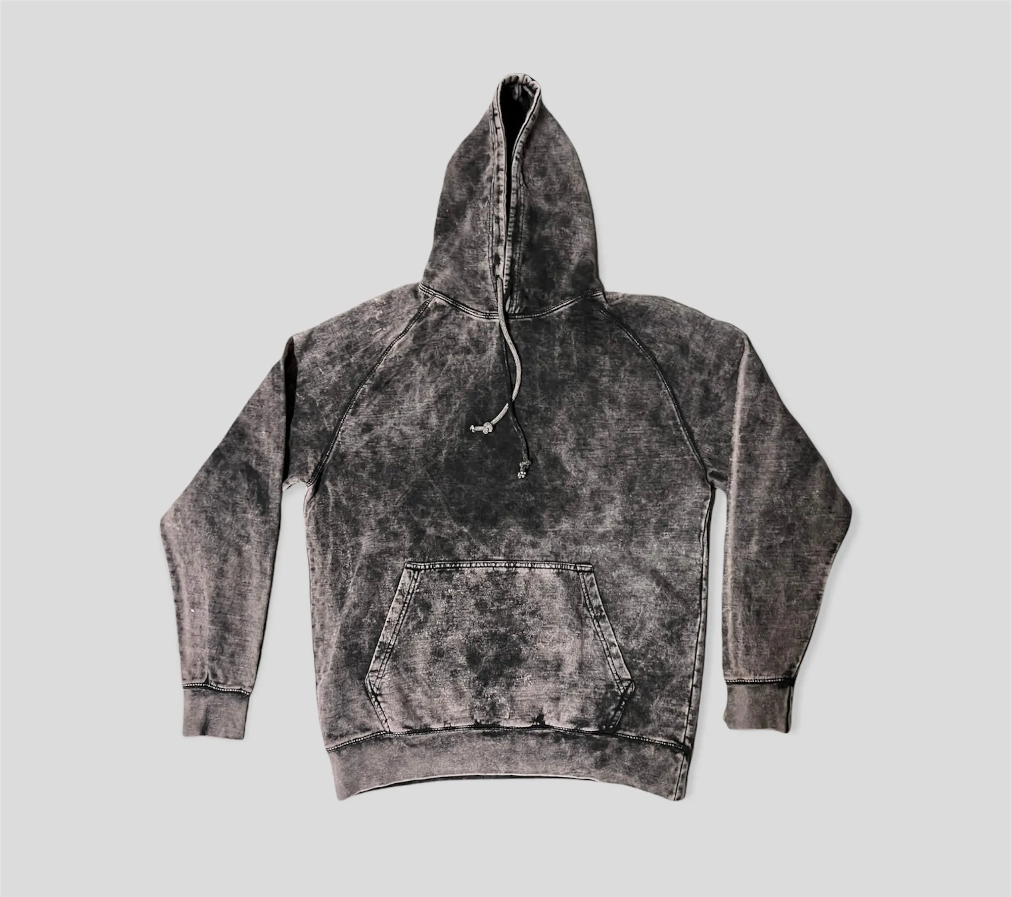 Black Acid Wash Hoodie