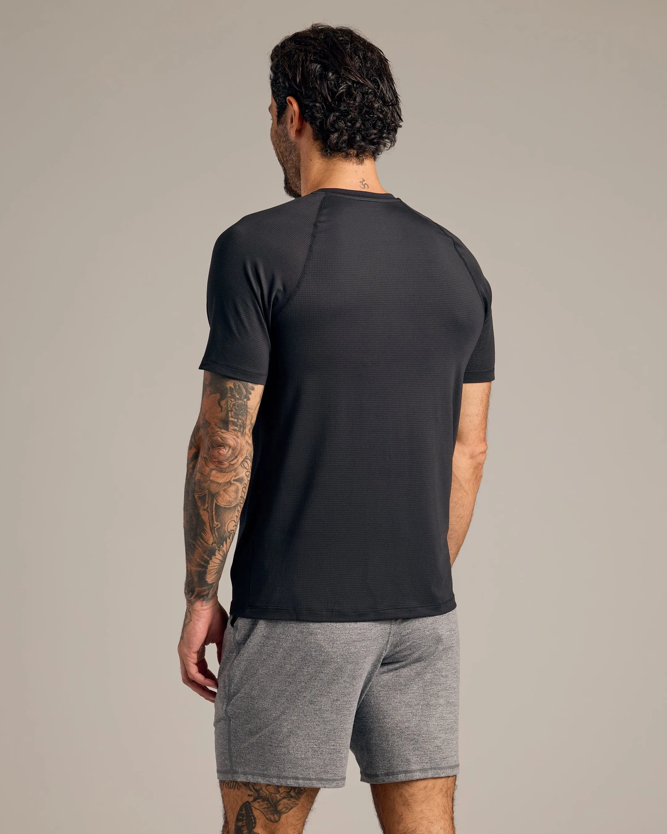Black Active Mesh Crew 3-Pack