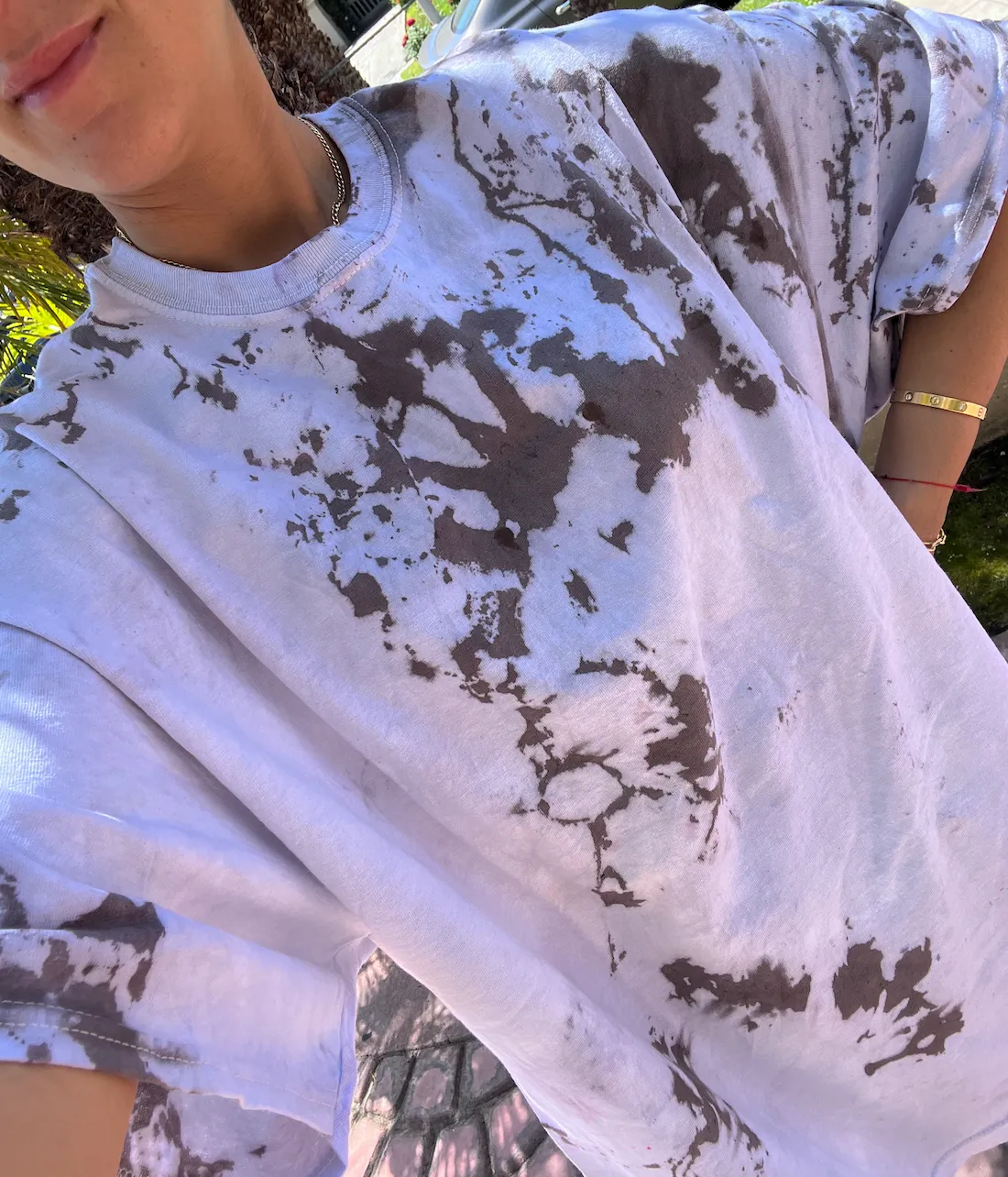 Black And White Tie Dye Tee