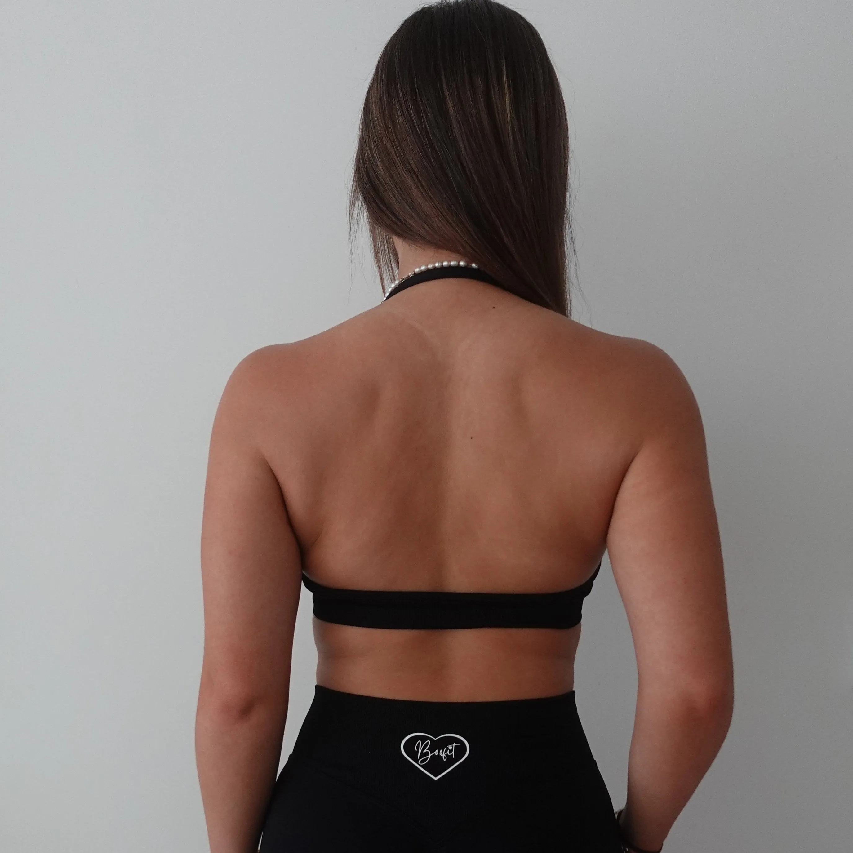 Black Contour Halter