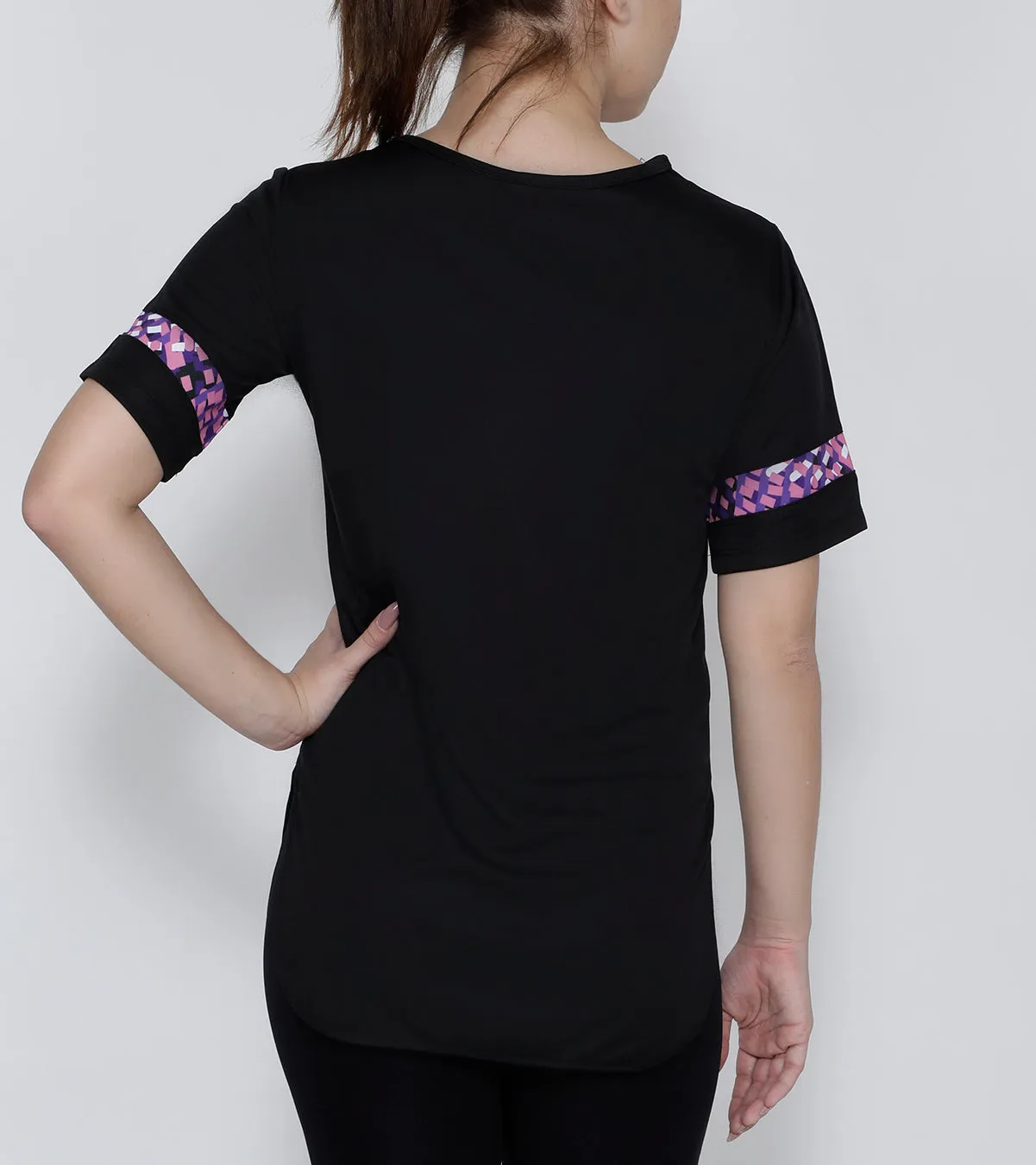 Black Lavender Long T-Shirt
