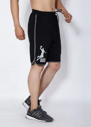 Black Silver Basketball Shorts