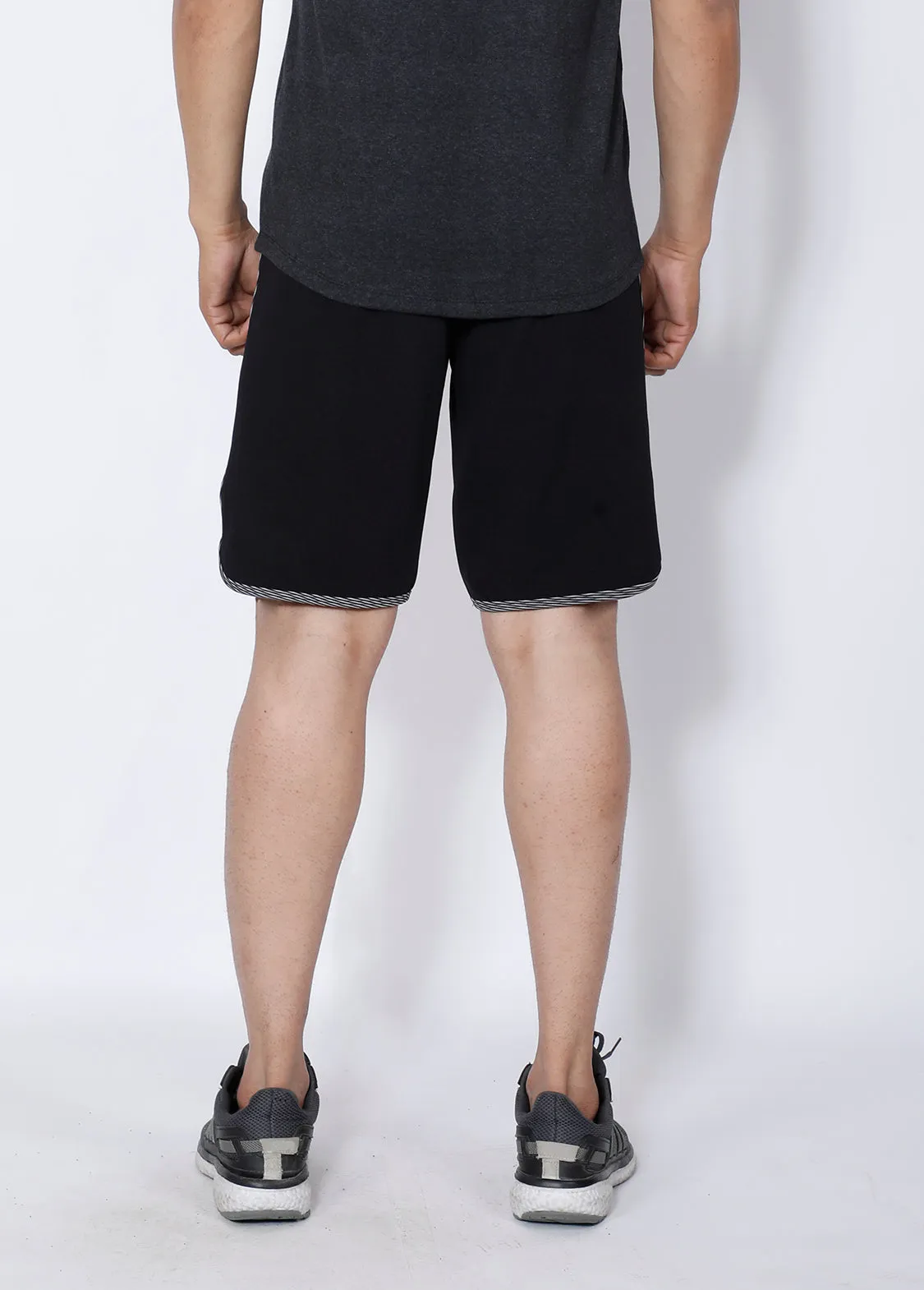 Black Silver Basketball Shorts